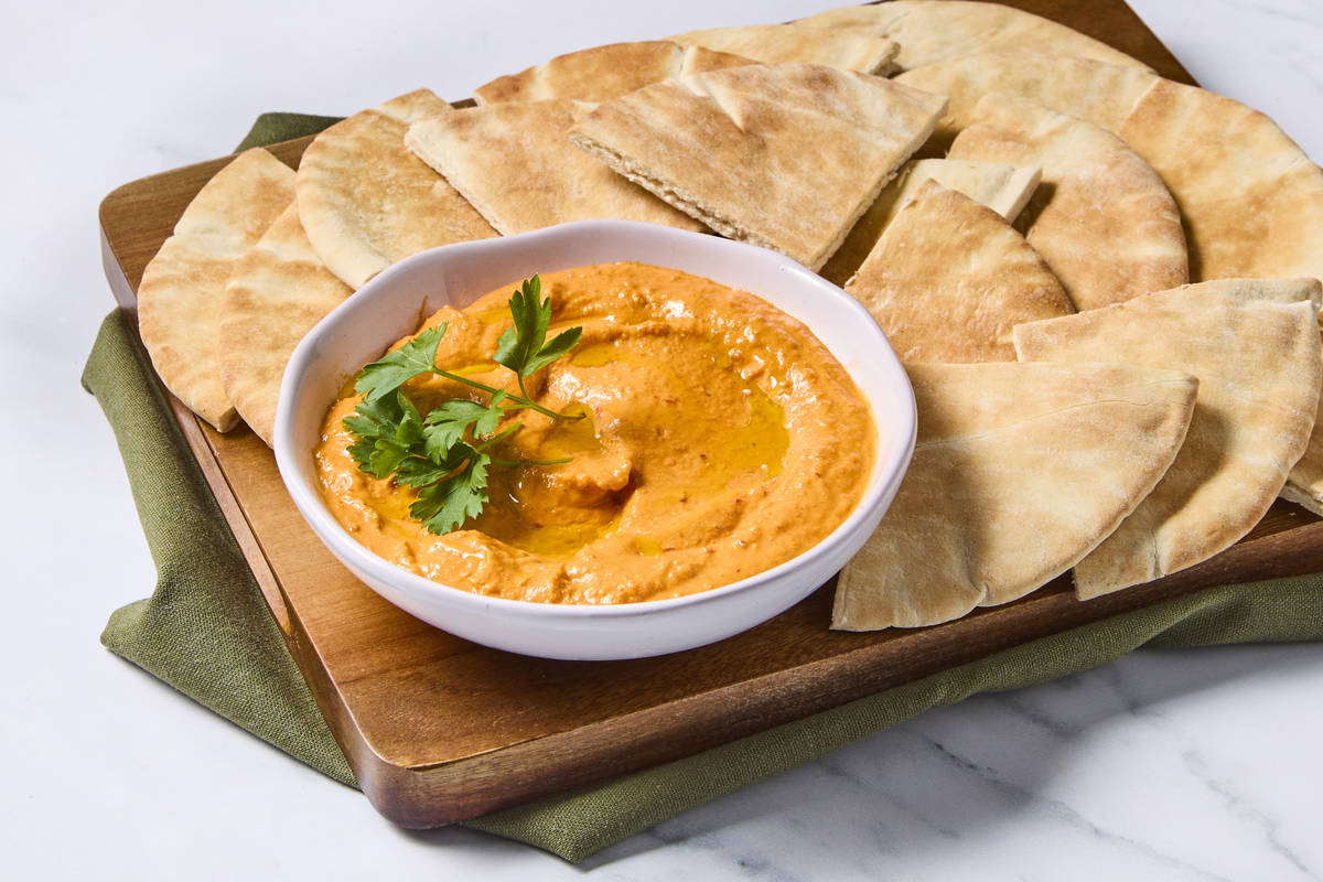 Sweet Heat Hummus and Pita Bread