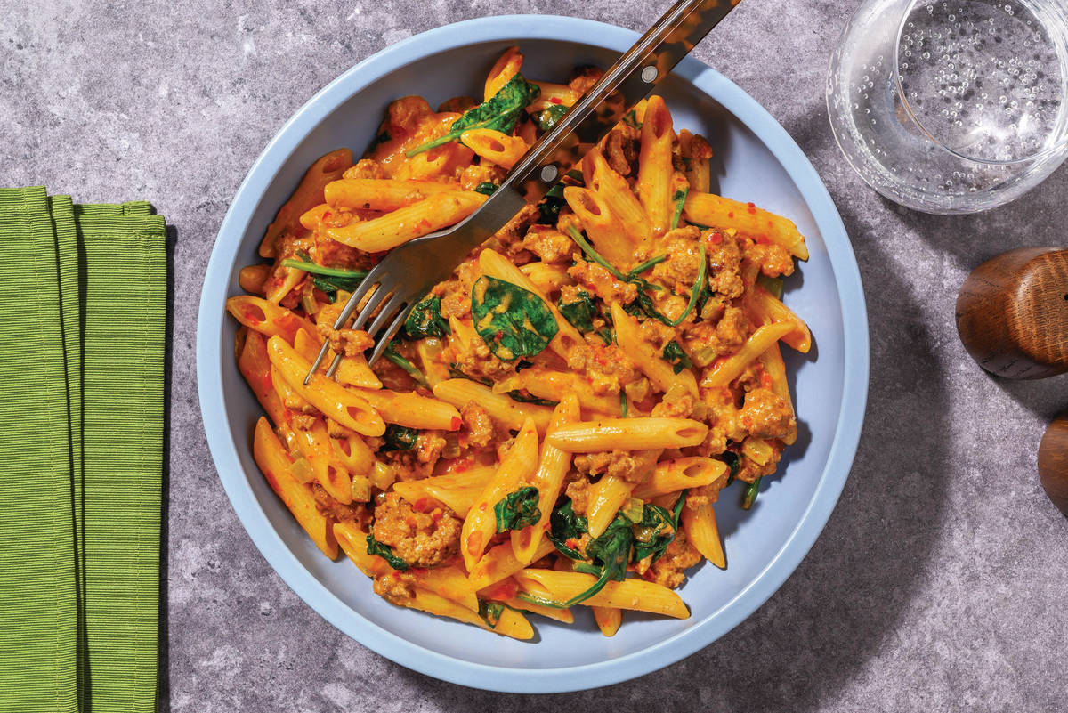 HelloHero: Creamy Beef & Pork Pasta