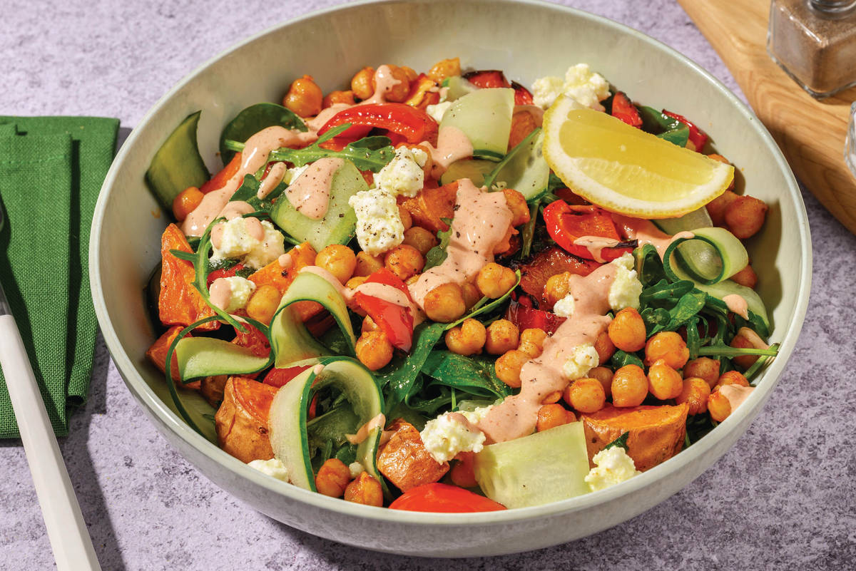 Spiced Chickpea & Spring Veggie Salad