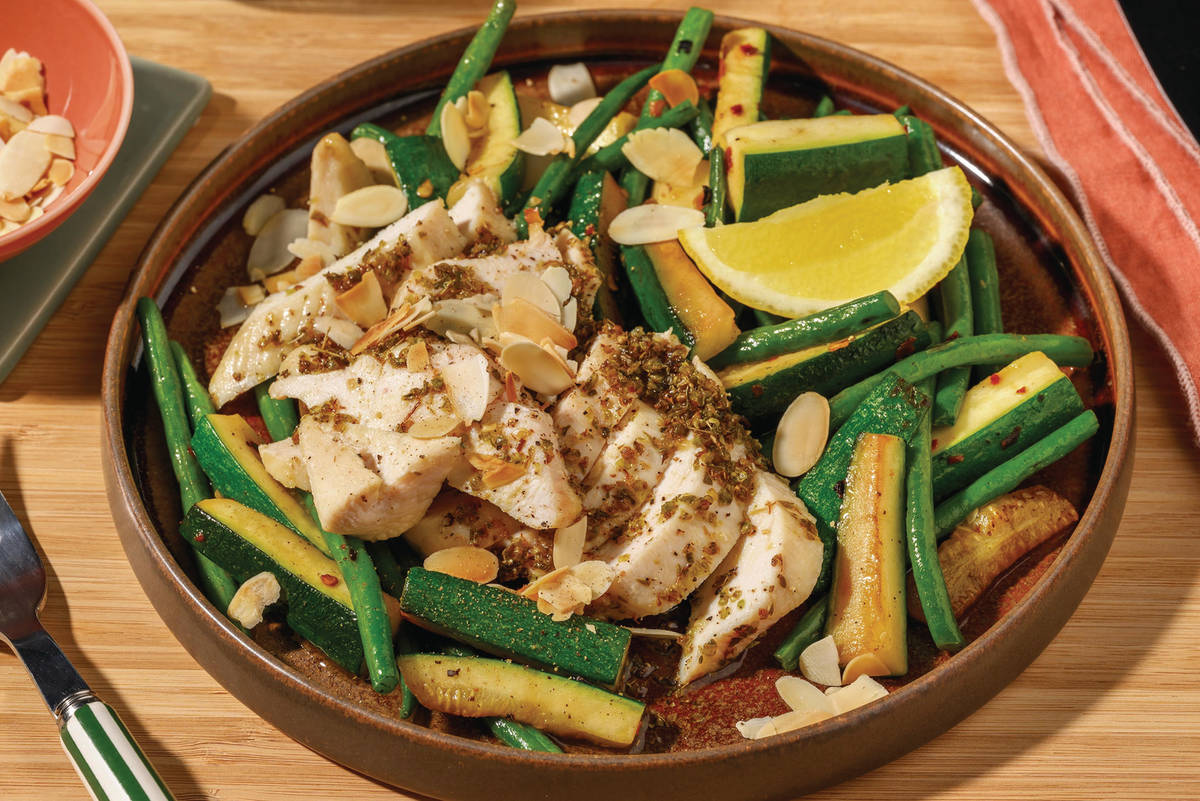 Herby Chicken & Chilli-Garlic Greens