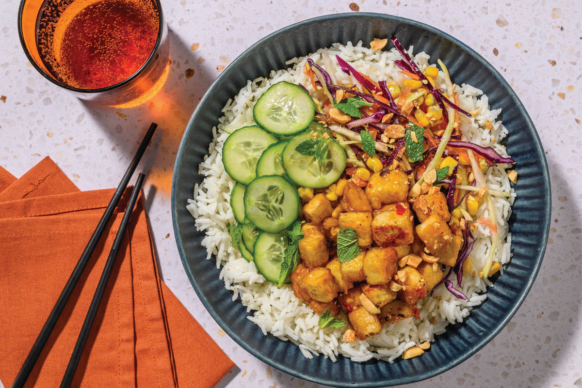 Sweet Chilli & Ginger Prawn Rice Bowl