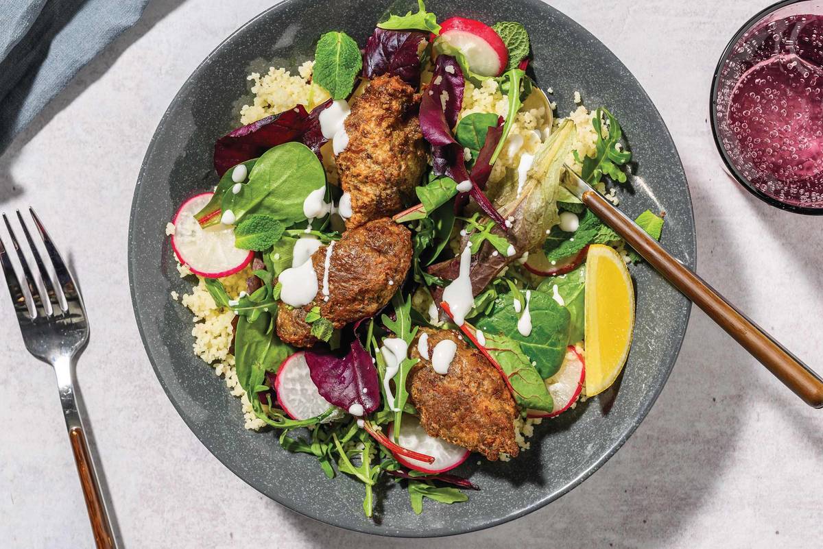 Chermoula Lamb Kofta Couscous Bowl