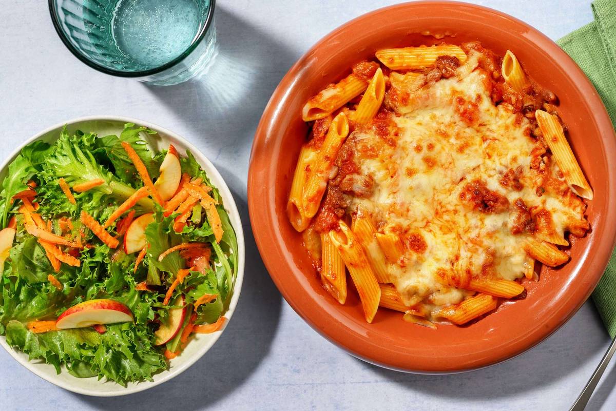 HelloHero: Double Beef Bolognese Pasta Bake