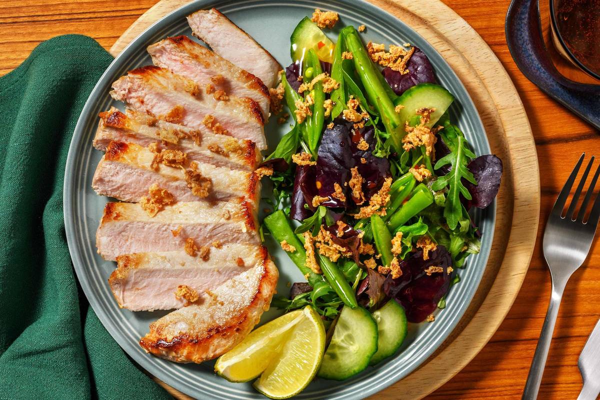 Plant-Based Crumbed Chick'n & Zingy Green Salad