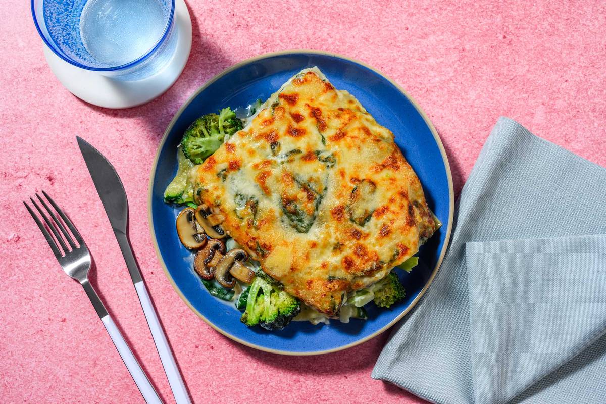 Creamy Golden Veggie & Chicken Lasagne