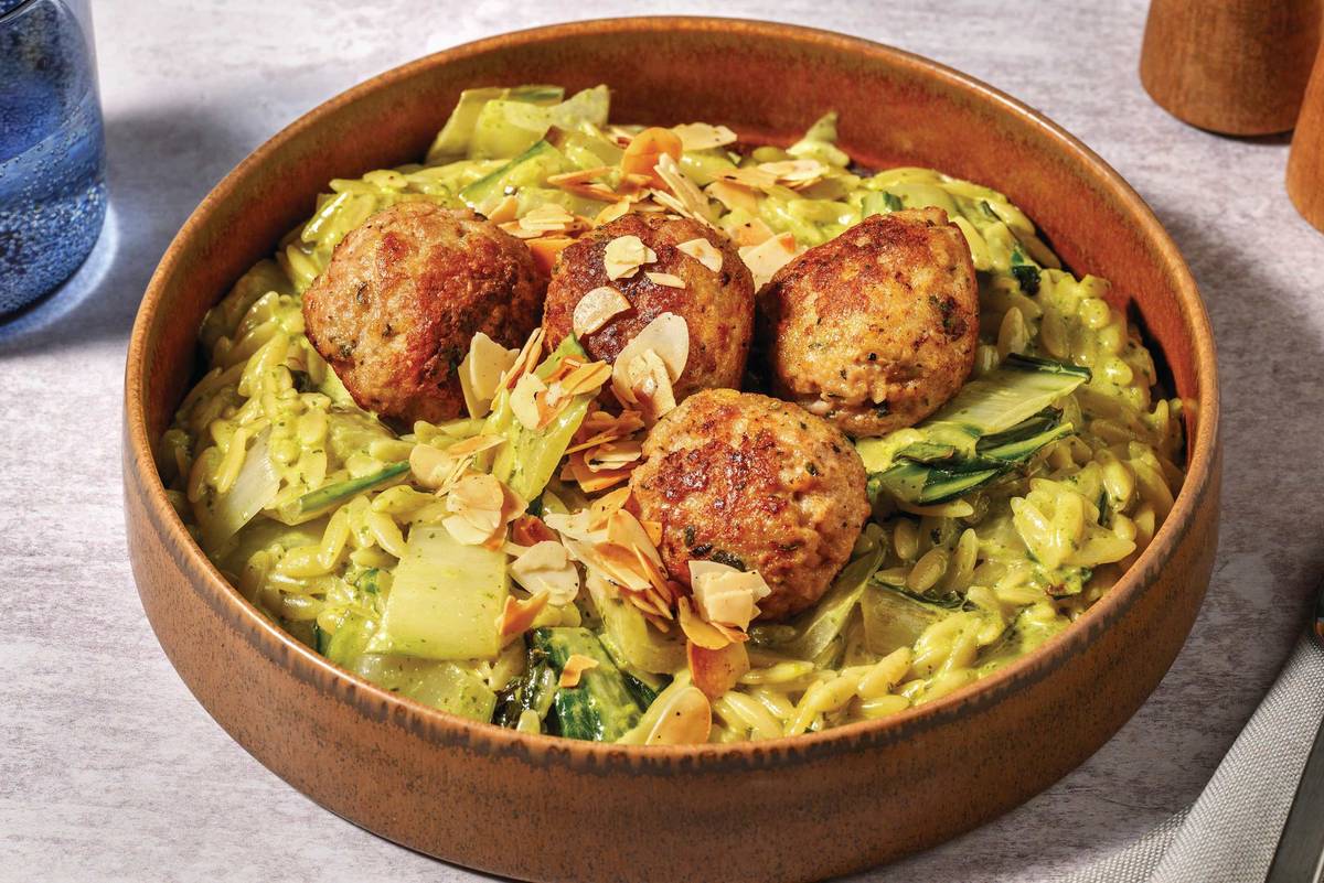 One-Pot Garlicky Pork Meatballs