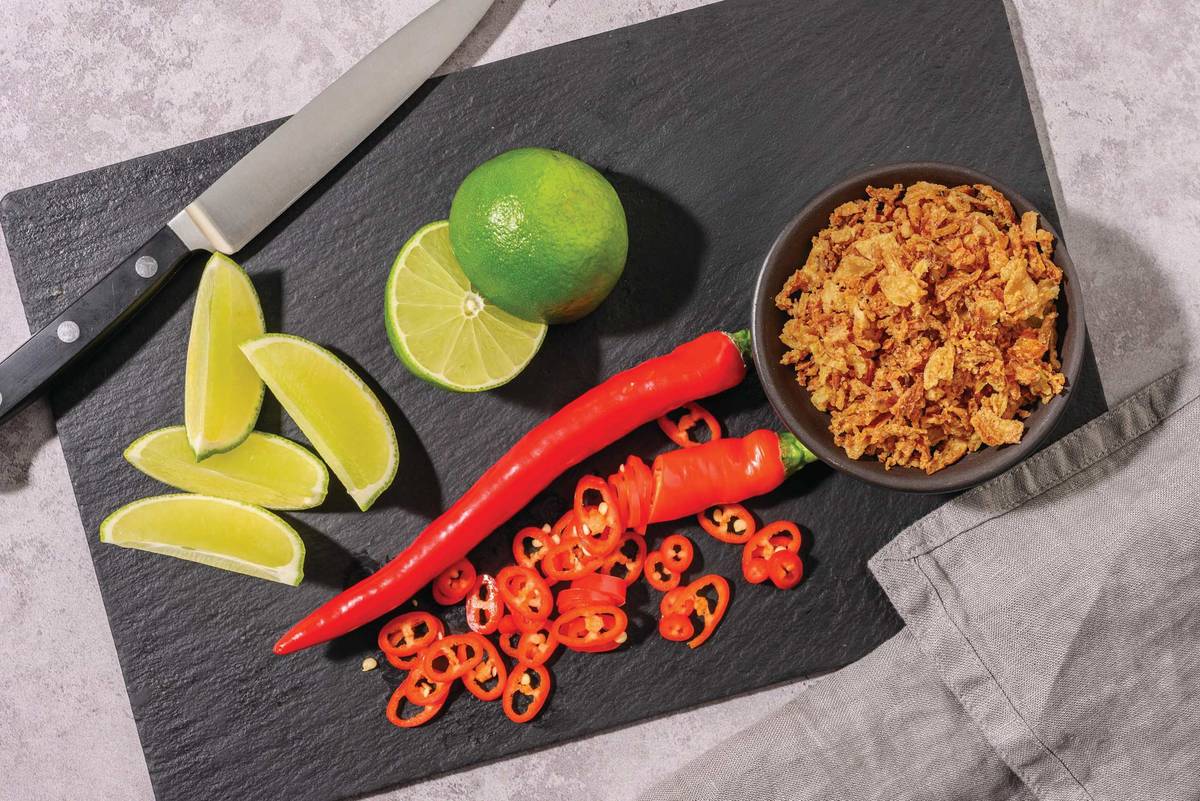 Crispy Shallots, Lime & Chilli