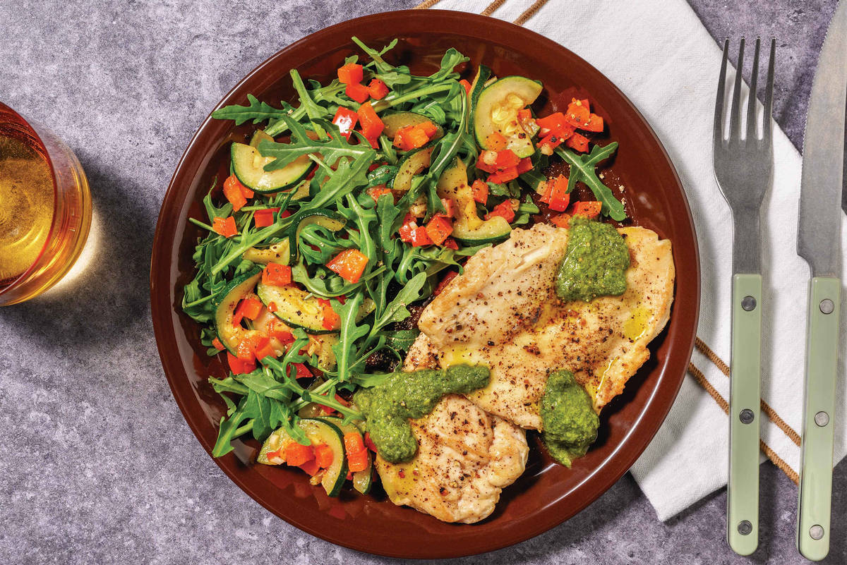 Seared Chicken & Plant-Based Basil Pesto