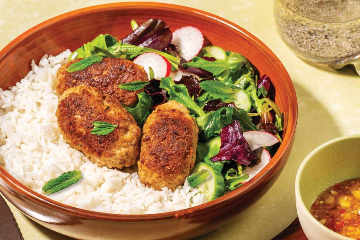 Vietnamese Mini Pork Sausages & Quke Salad