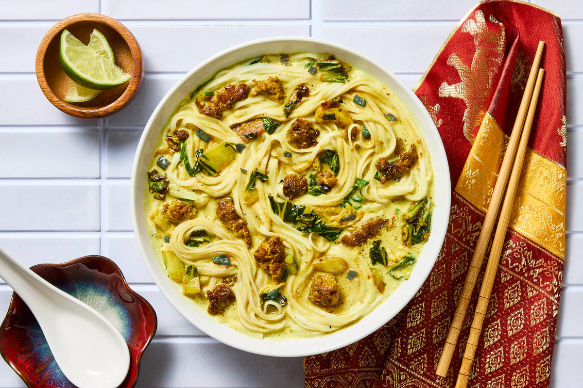 Thai-Inspired Curry Pork Noodle Soup 