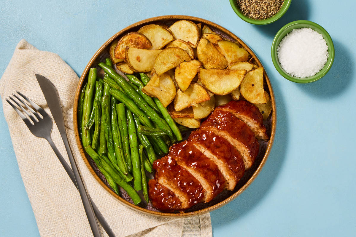 Apricot BBQ-Glazed Pork Meatloaves