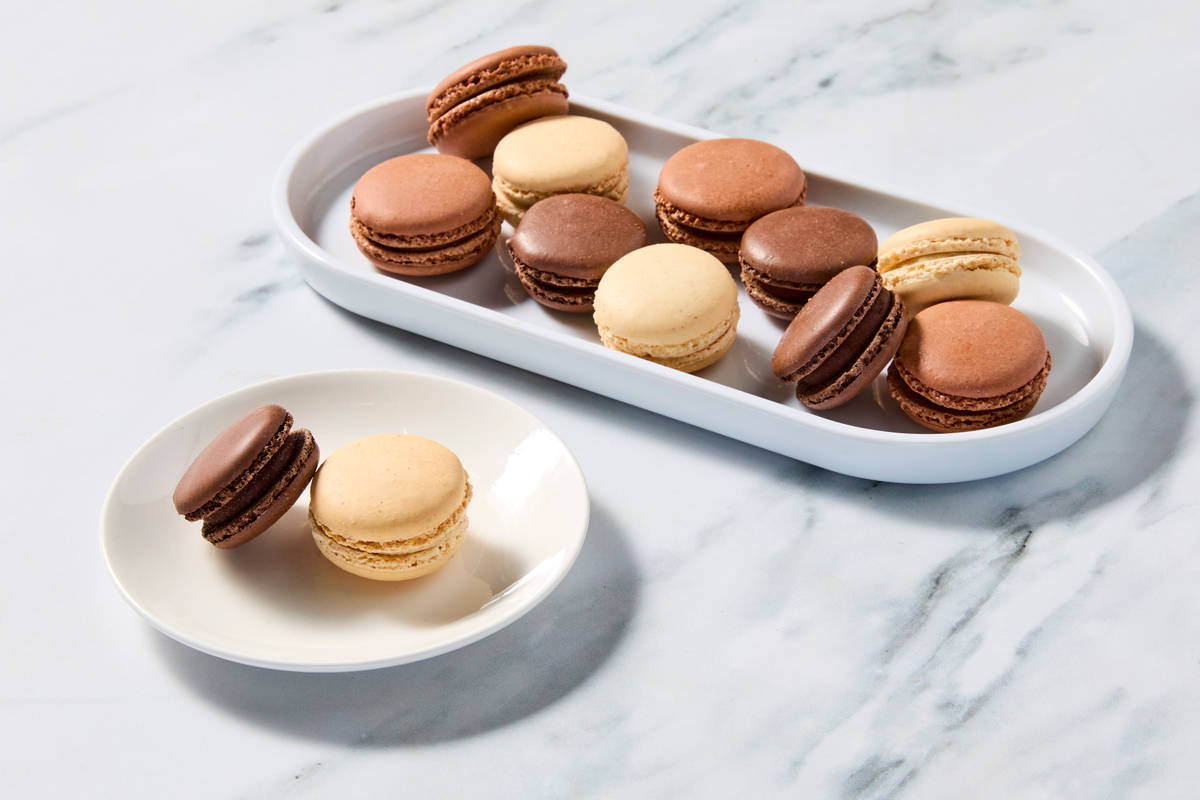 Chocolate and Vanilla Macarons