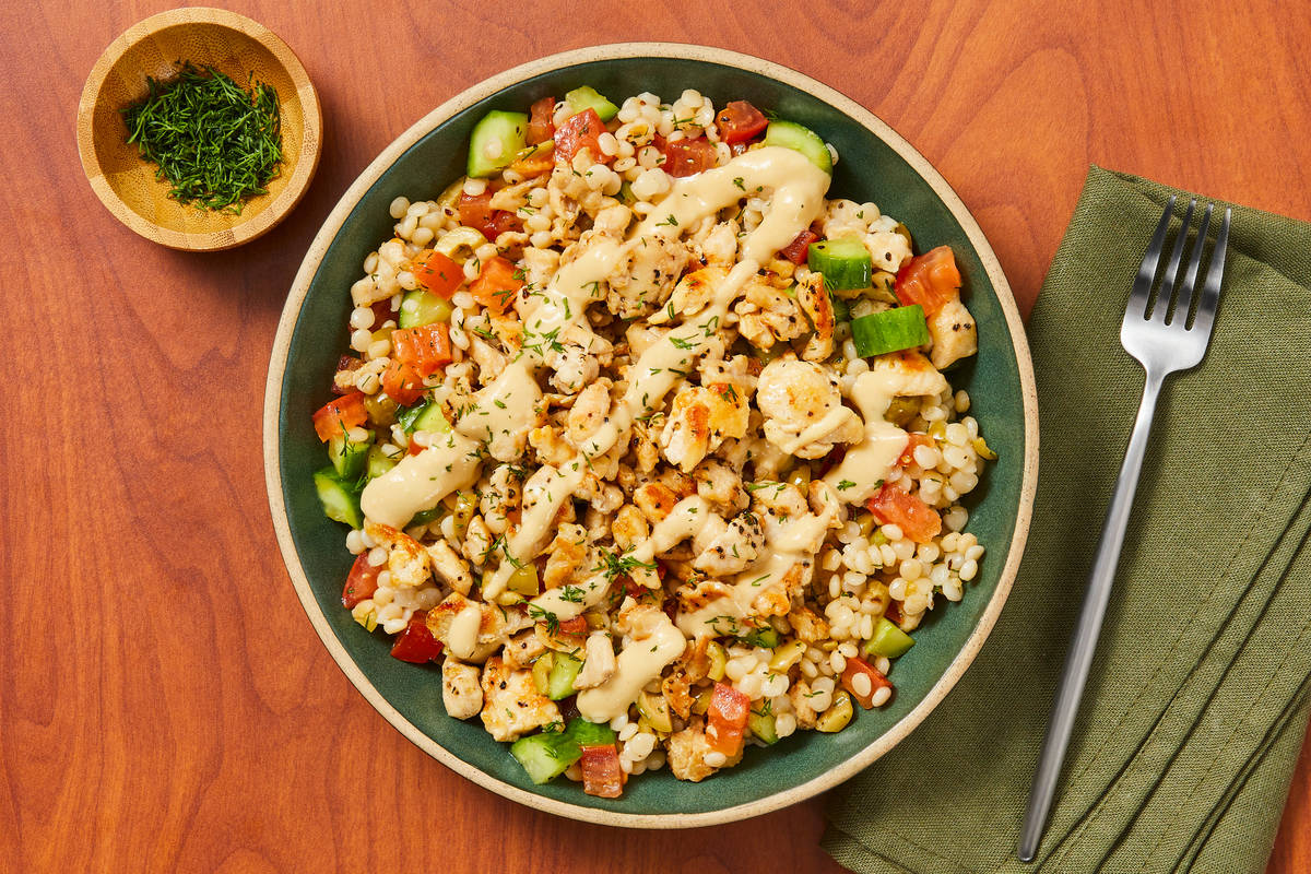 Dilly Shrimp & Olive Couscous Bowls