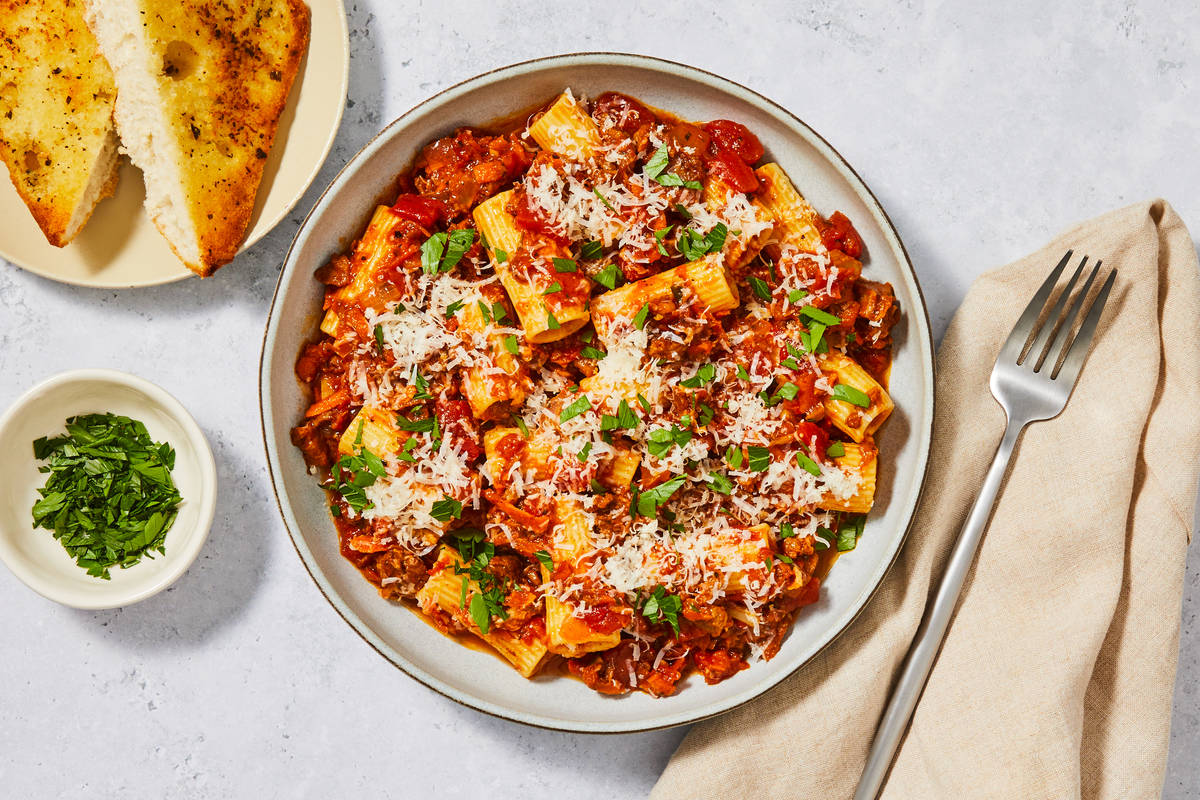 Pulled Mushroom Ragù With Rigatoni Recipe HelloFresh