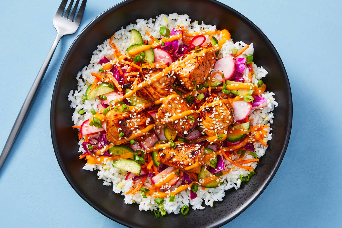 Swicy Poke-Inspired Salmon Bowls