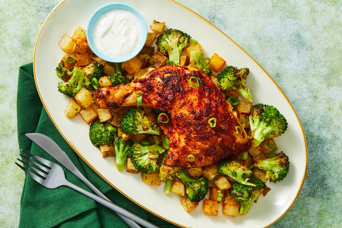 And Potatoes Whole Baked Chicken With Vegetables Sheet-Pan Chicken