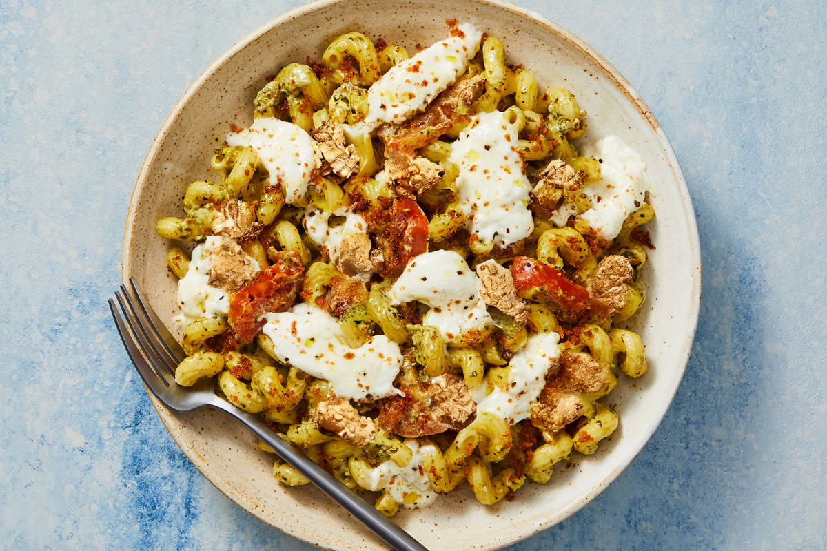 Turkey & Pesto Cavatappi with Burrata