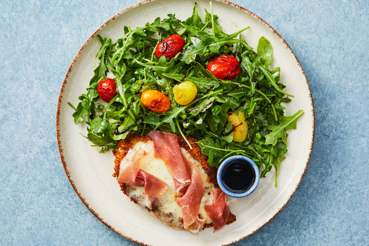 Cheesy Prosciutto Chicken Milanese