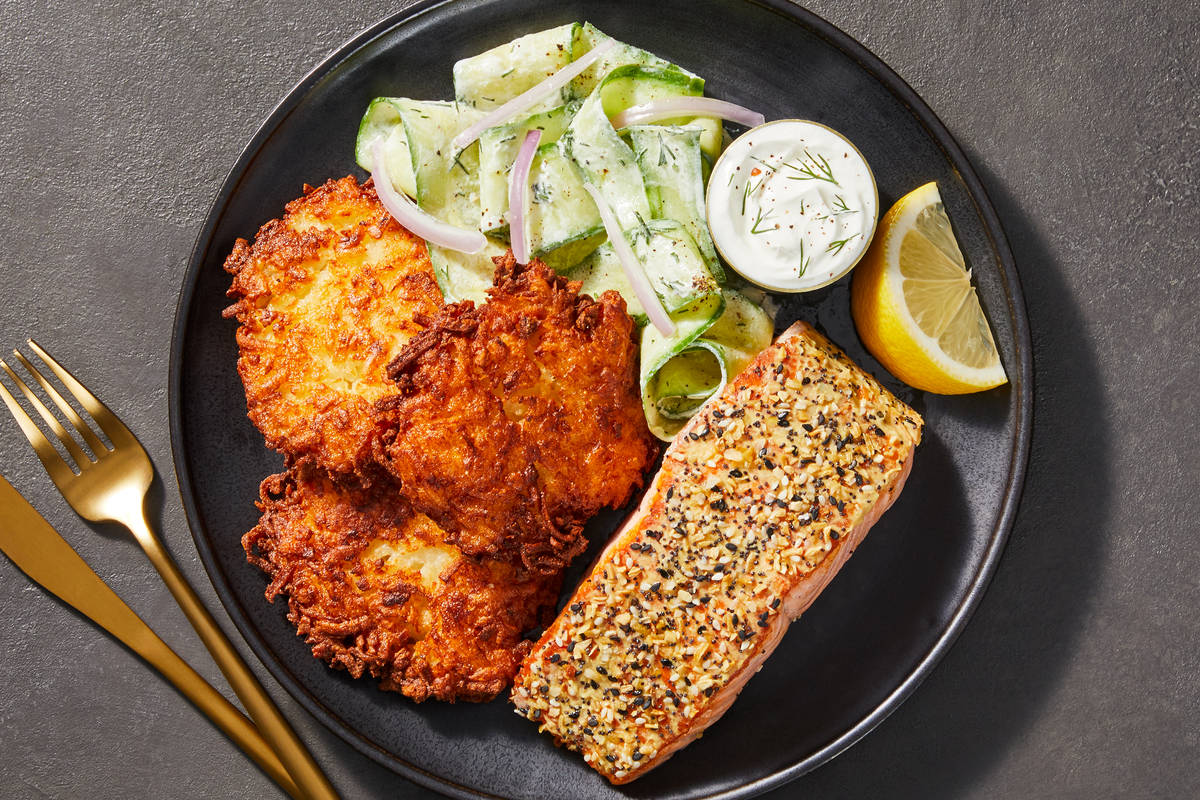 Everything Bagel Salmon & Potato Latkes