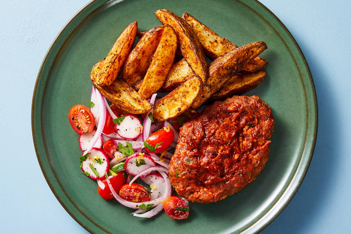 Turkey Meatloaf with Harissa Tomato Sauce