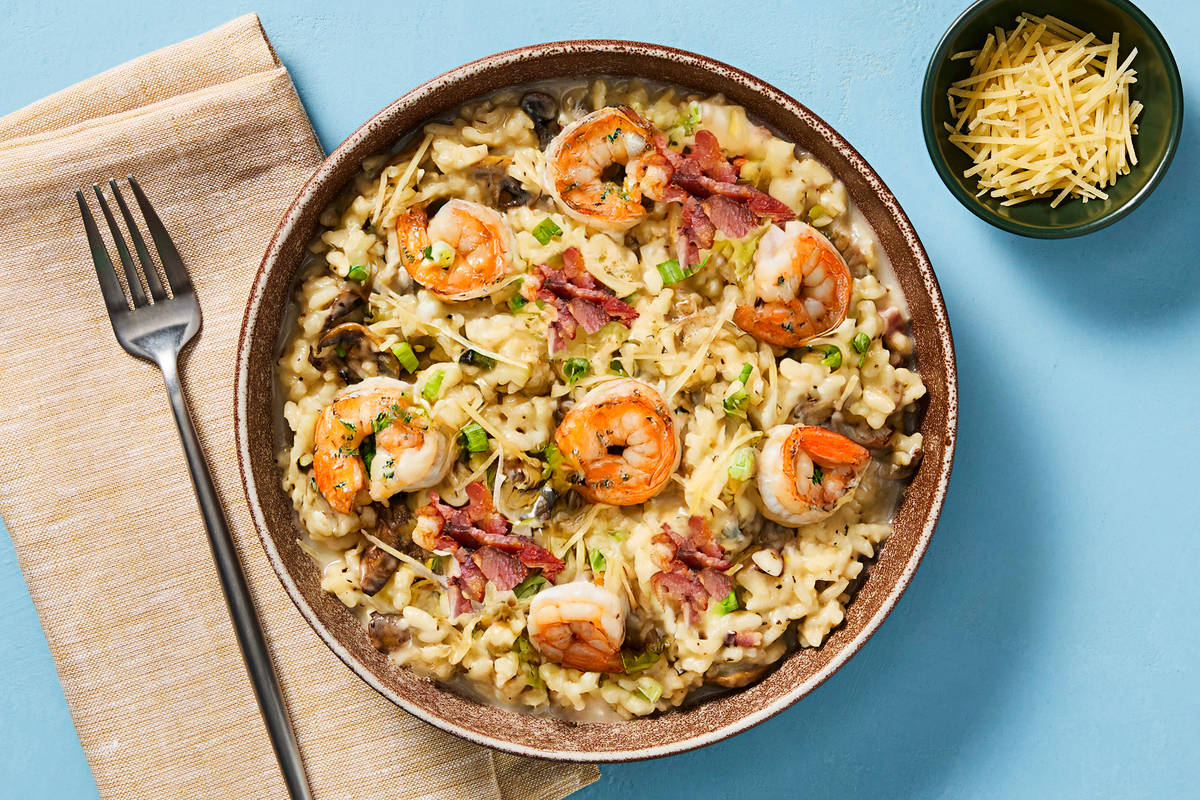 Bacon, Shrimp & Mushroom Risotto