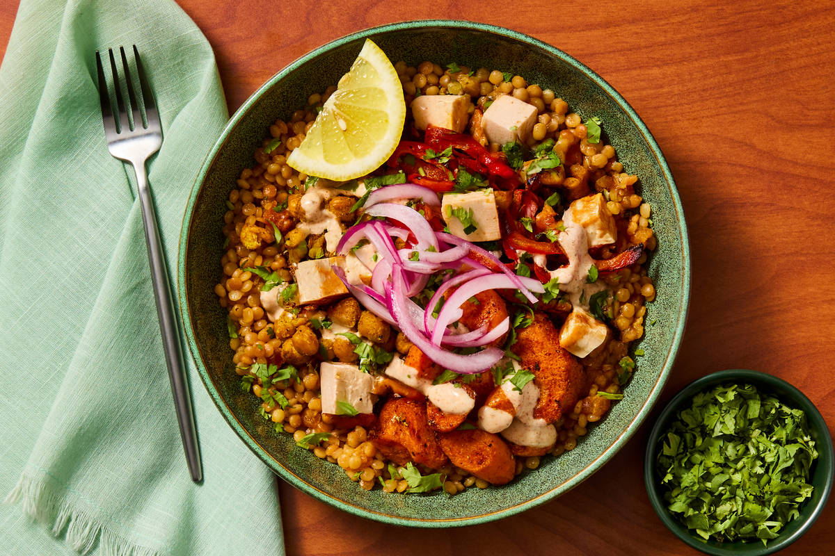 Shawarma-Spiced Tofu Couscous Bowls