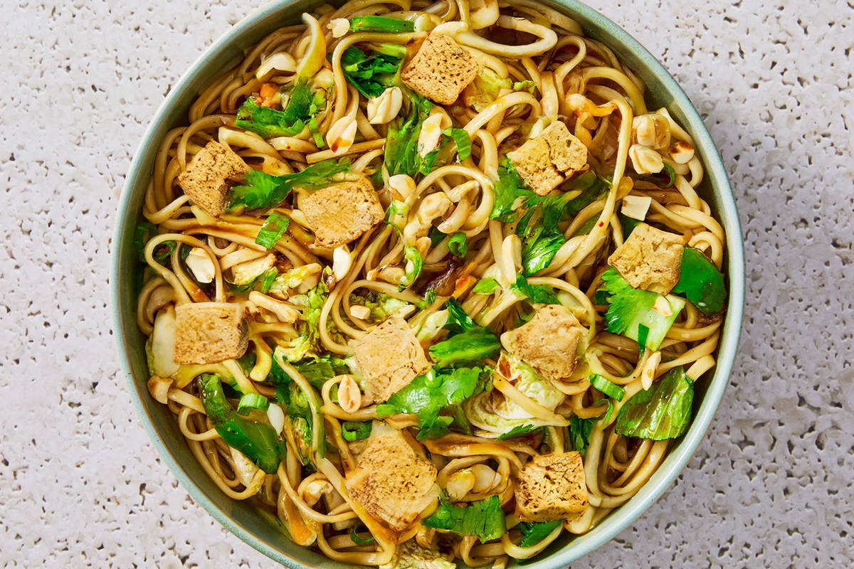 Sweet & Spicy Tofu Noodle Stir-Fry