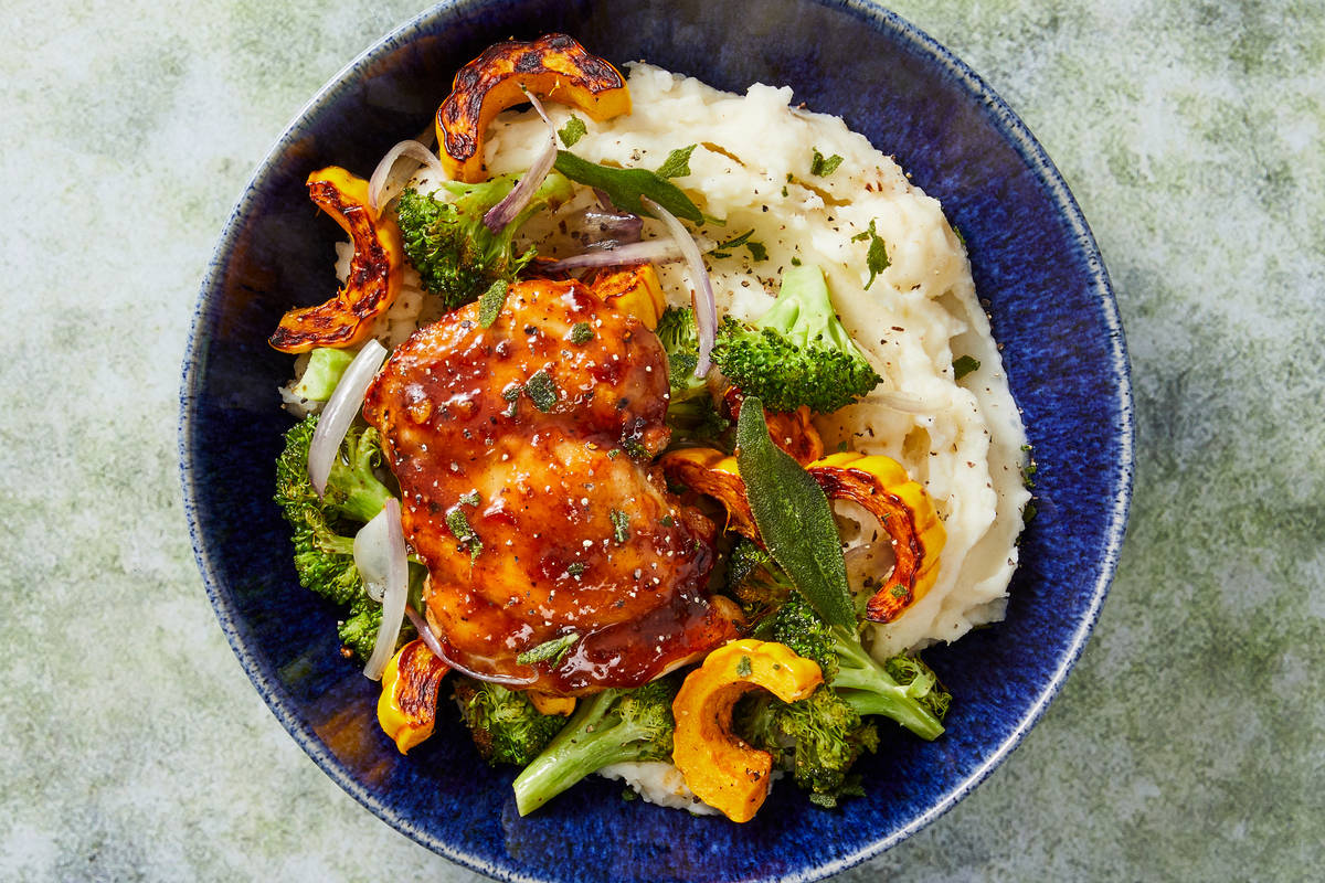 Miso-Honey Chicken with Delicata Squash