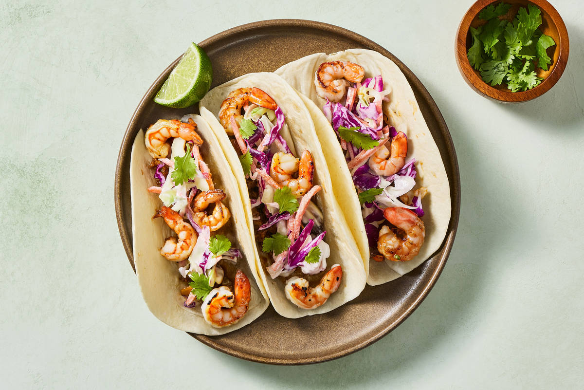 Sweet & Spicy Cashew Shrimp Tacos