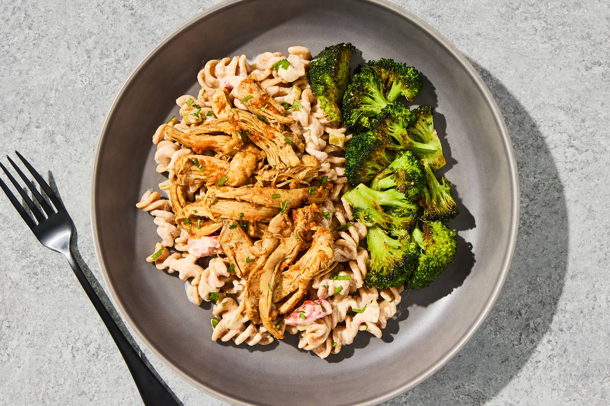 Green Chile Queso & Chicken Thigh Fusilli