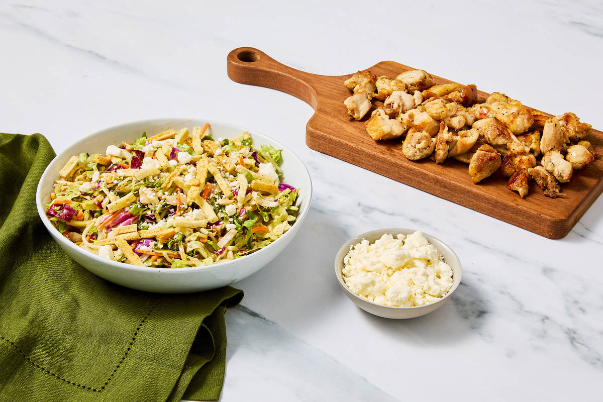 Super-Quick Mediterranean Chicken Salad with Feta