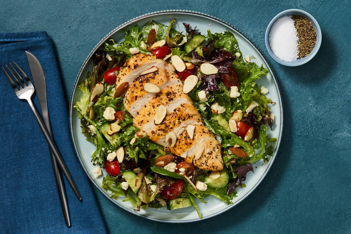 Greek Salad with Herbed Chicken & Feta