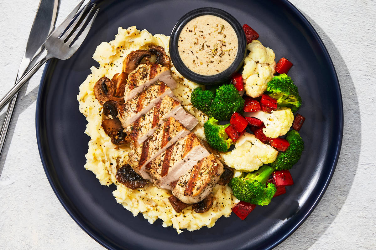 Mushroom & Onion Cream Pork Chop