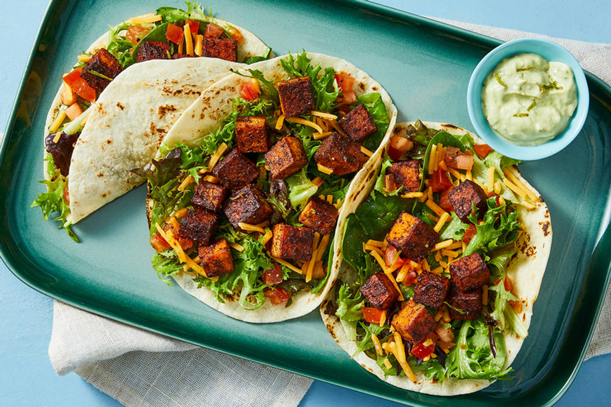 Tex-Mex Chicken Tenders and Tofu Tacos
