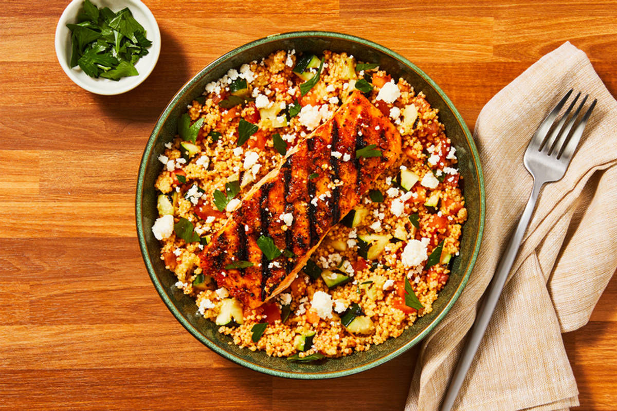 Grilled Salmon and Couscous Bowls