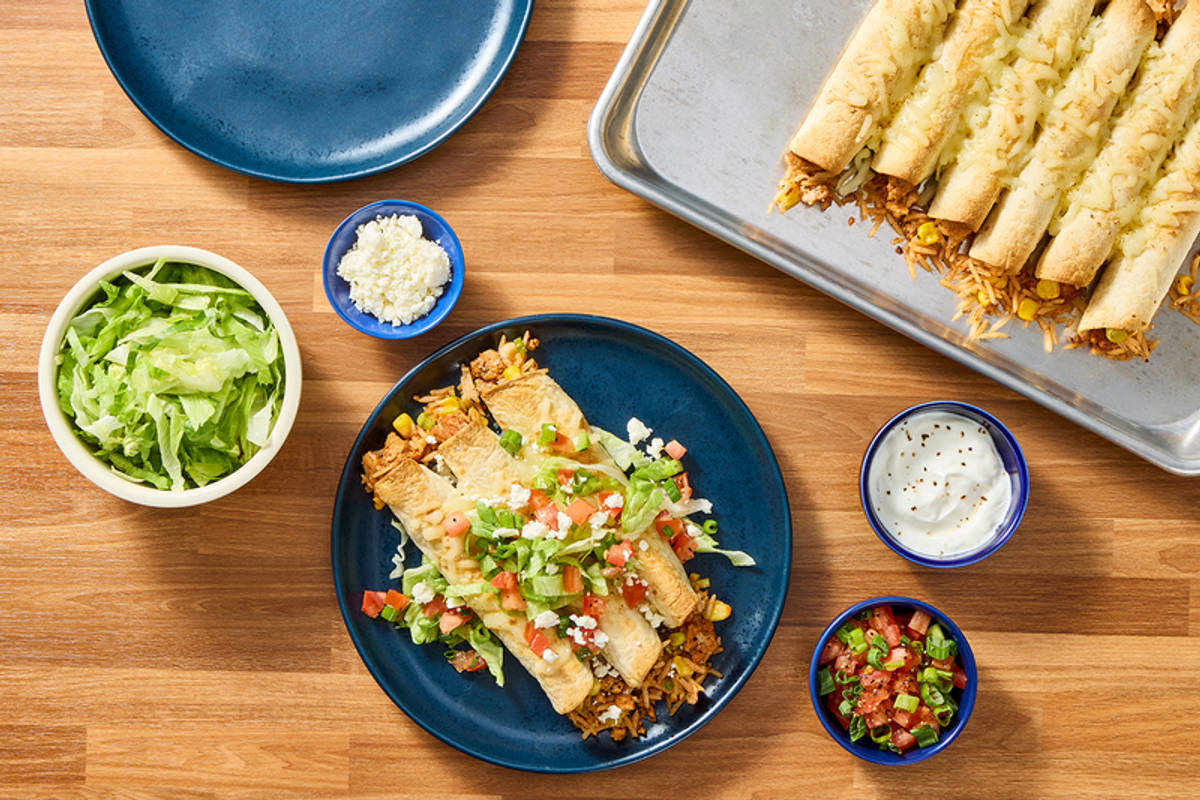 Cheesy Turkey-Rice Taquitos