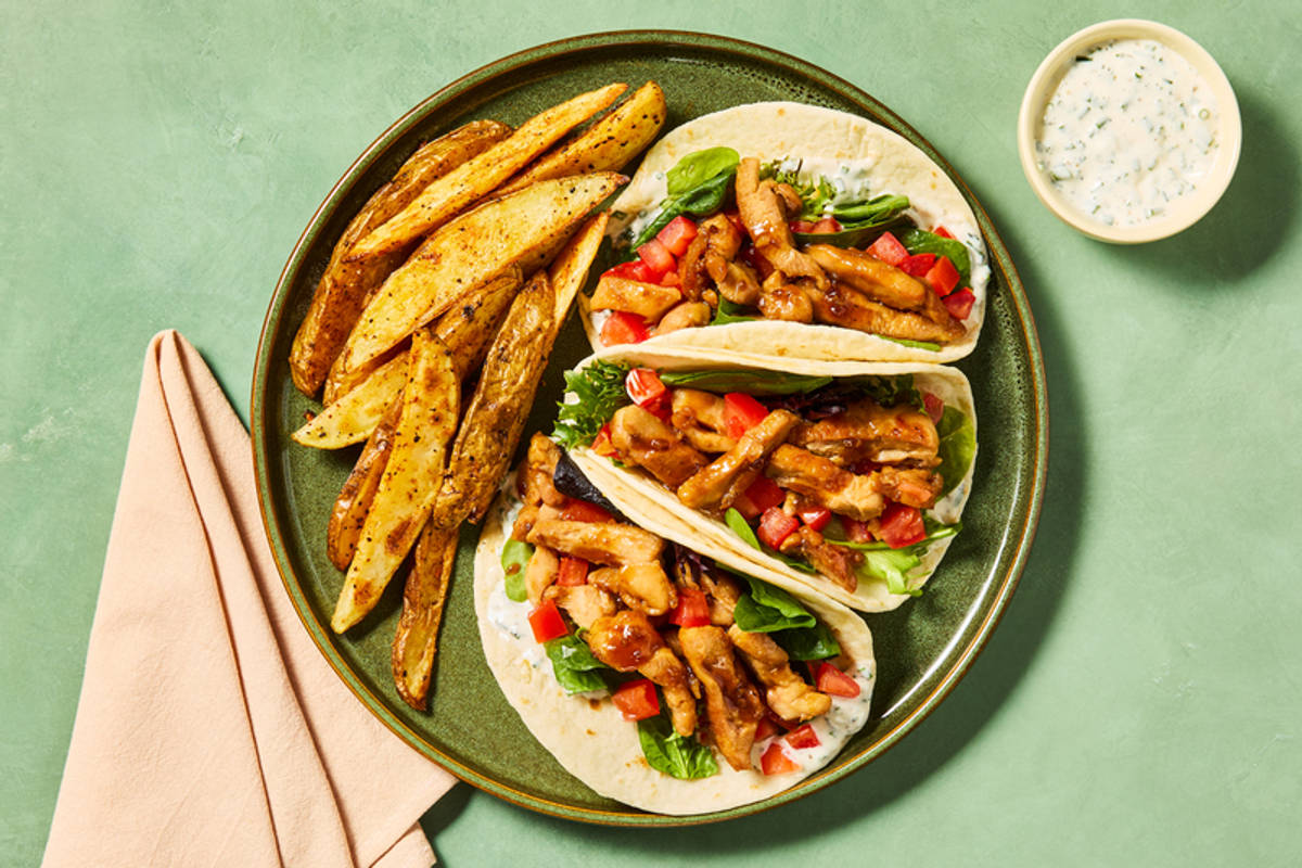 Honey-Garlic Chicken Breast Wraps