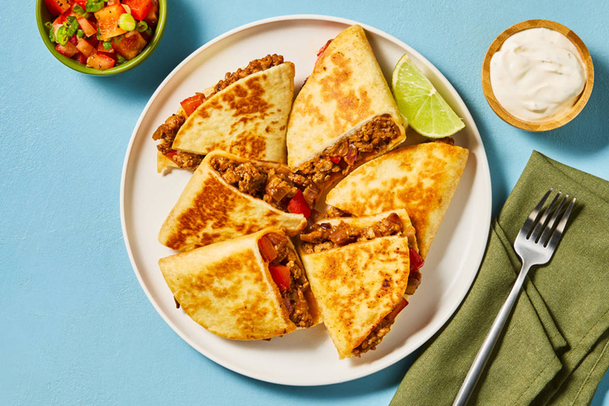 Cheesy Beef Quesadillas