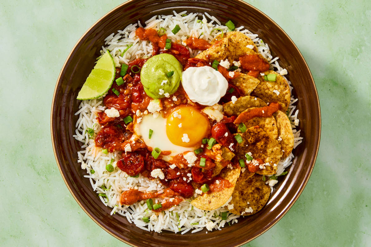 Huevos Rancheros-Inspired Rice Bowls