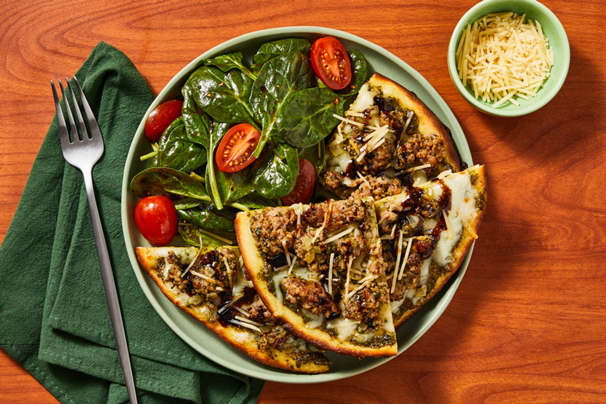 Pains plats super rapides au Beyond Meat® au fromage