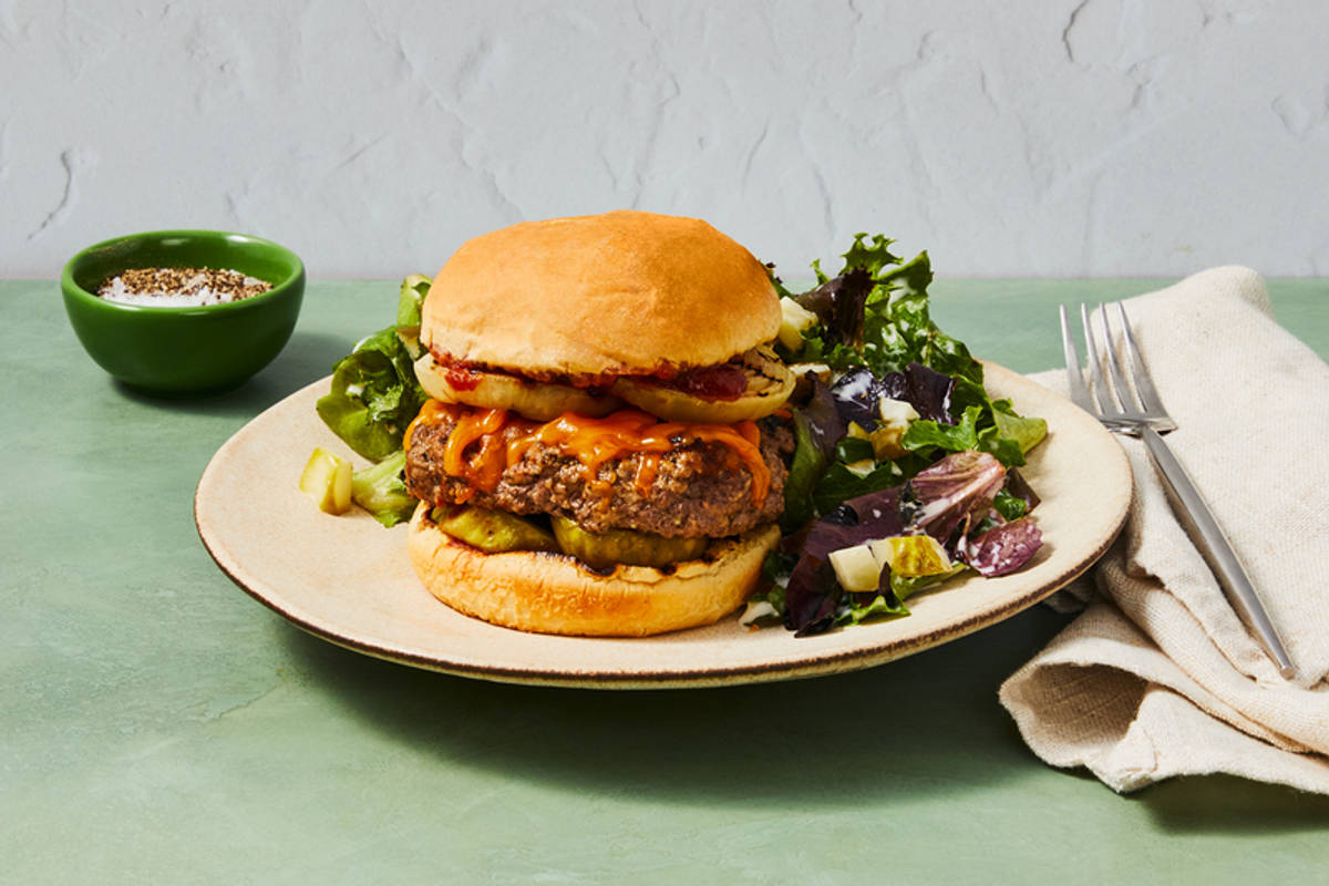 Grilled Beef Smash Burgers