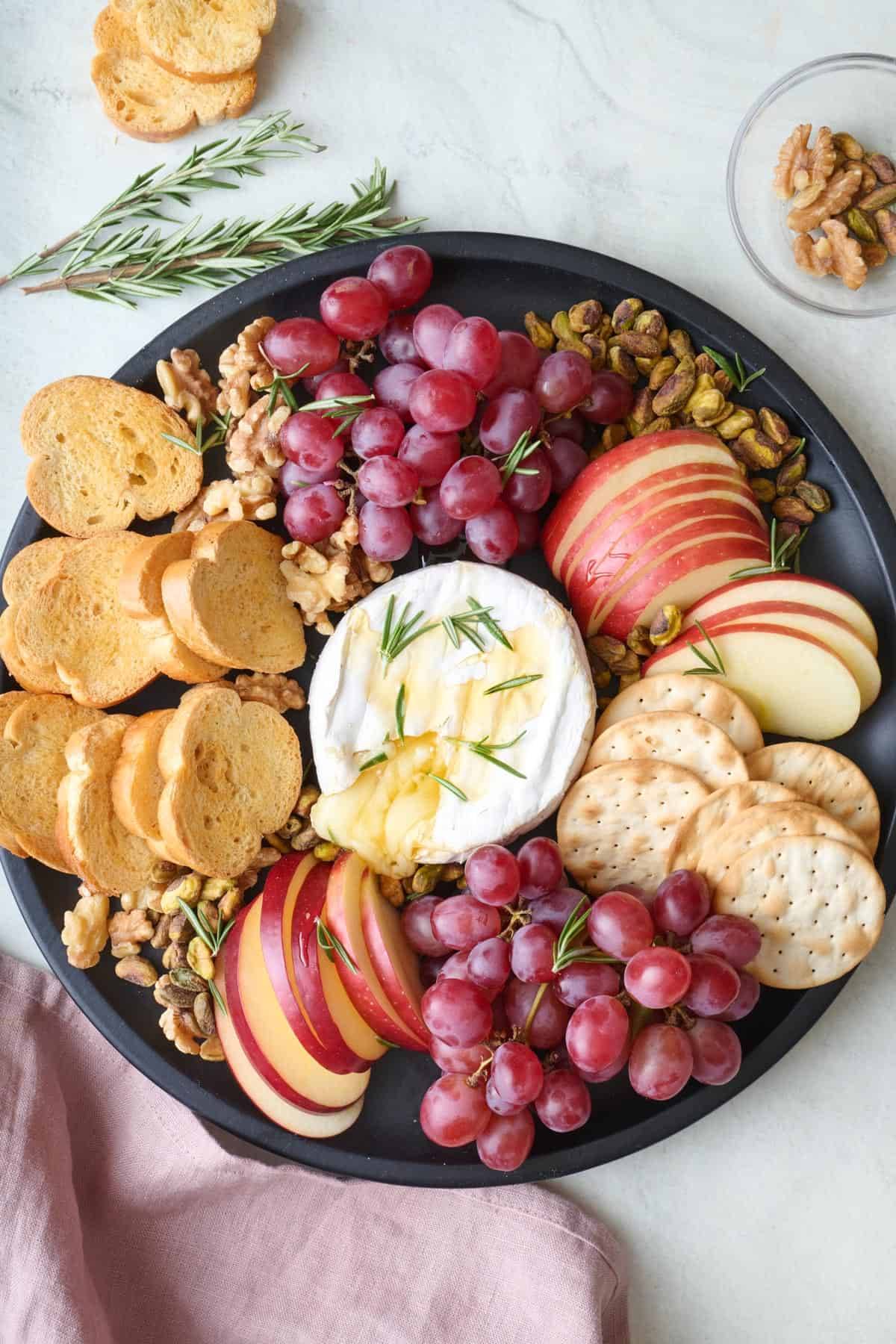 Fall Warm Baked Brie Charcuterie Board