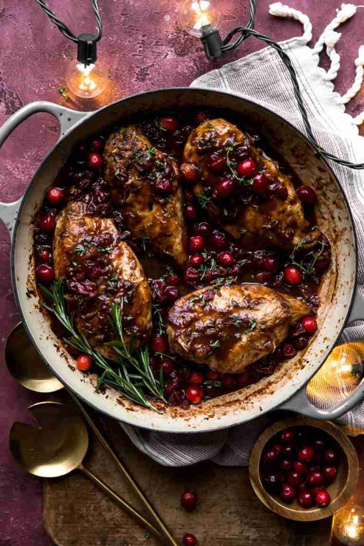 Tangy Cranberry-Mustard Turkey Breast Steaks