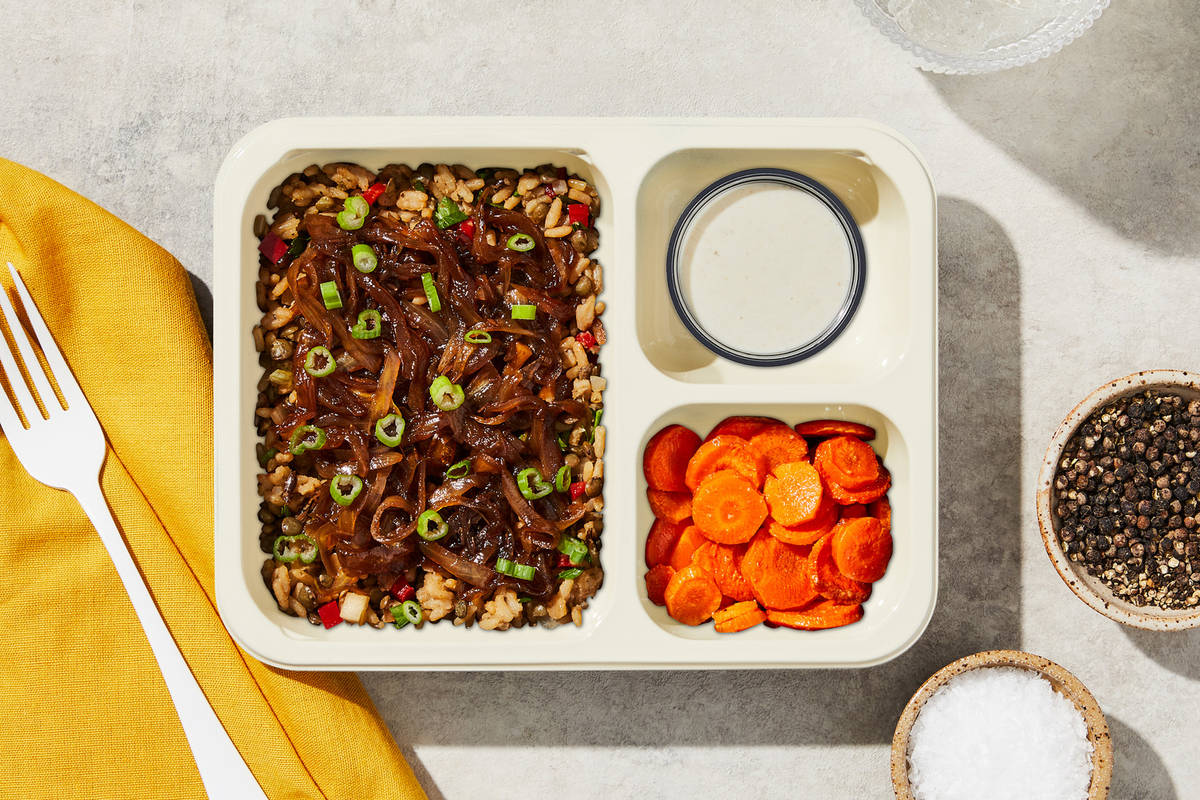 Moujaddara (lentilles et riz)