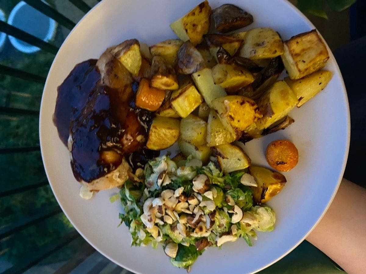 Kyllingebryst og tyttebær-rødvinssauce