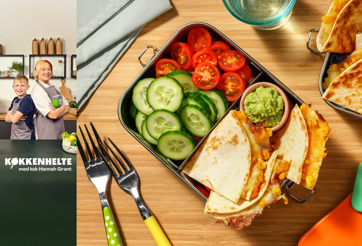 Ostefyldte quesadillas til børnenes madpakke