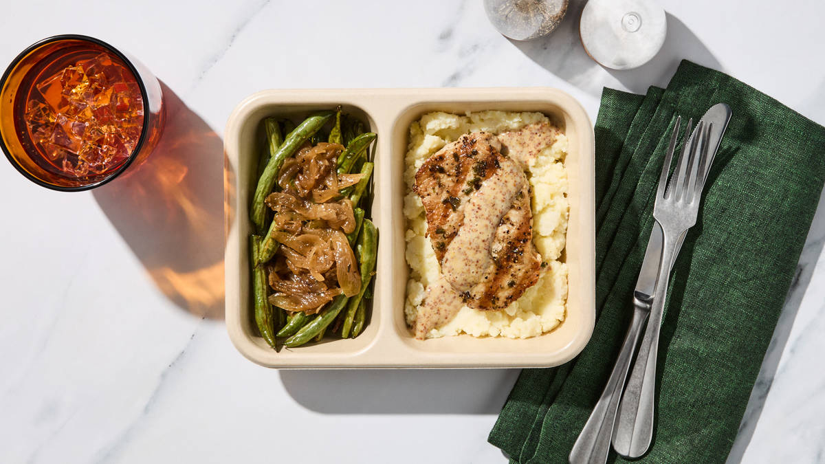 Côtelette de porc Dijon et purée de pommes de terre