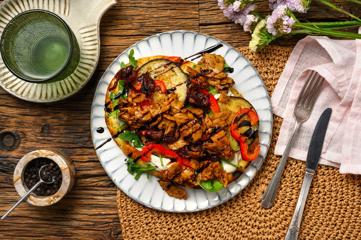 Naan met vegetarische shoarma