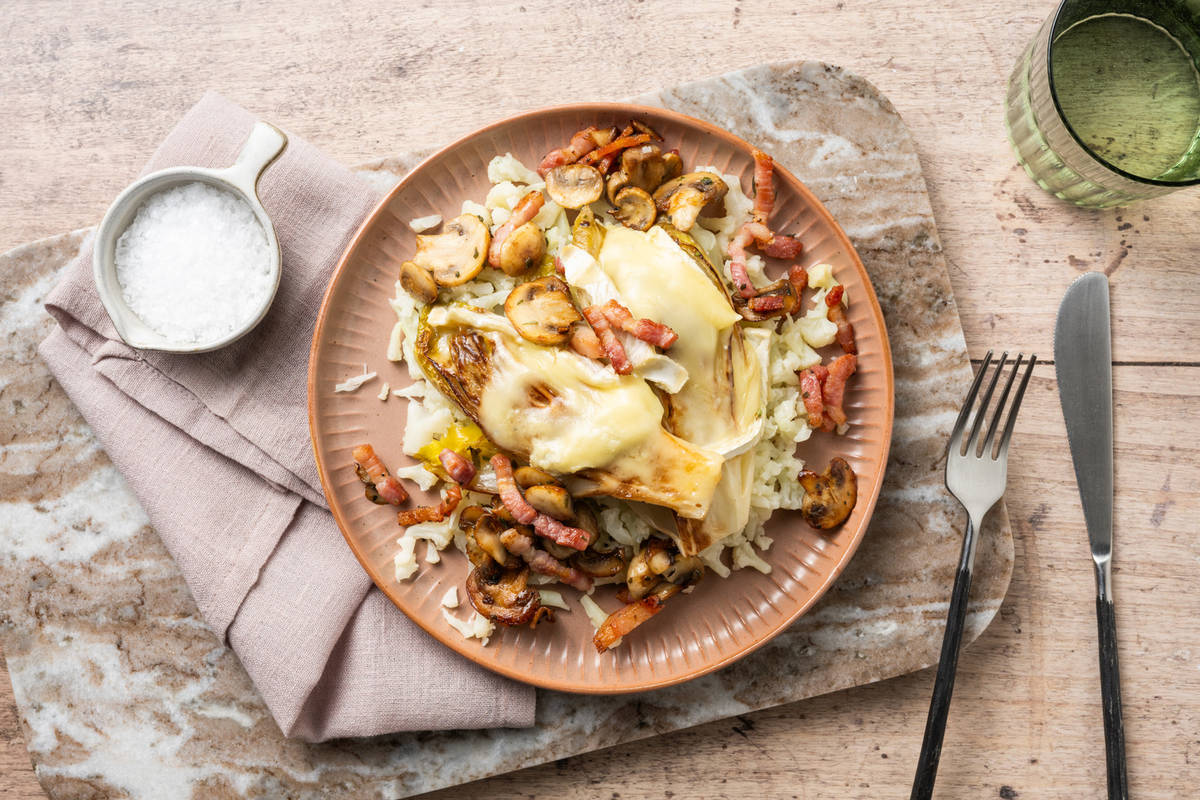 Witlof met Franse brie en spekreepjes