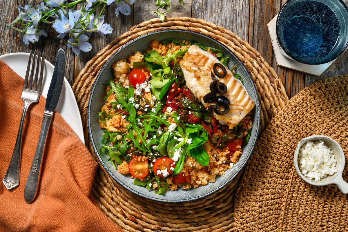 Mediterrane kabeljauw met spinazie